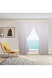 ŞANTUK TÜL PERDE - HALATLI KRUVAZE  TÜL PERDE