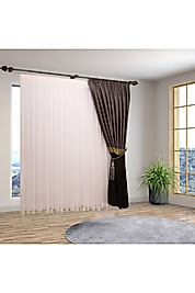 BEYAZ ETEK İŞLEMELİ GREK TÜL PERDE