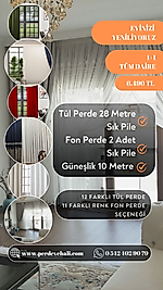 Düğün Kampanyası Tüm Daire Tül Perde, Güneşlik ve Fon Perde 1+1