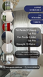 Düğün Kampanyası Tüm Daire Tül Perde, Güneşlik ve Fon Perde 2+1
