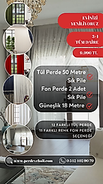 Düğün Kampanyası Tüm Daire Tül Perde, Güneşlik ve Fon Perde