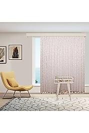 ÖRME TÜL PERDE - BEYAZ ŞAL DESEN