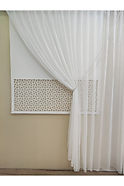 TİTİ TÜL PERDE İNCE KETEN TEK KANAT HALATLI TÜL PERDE