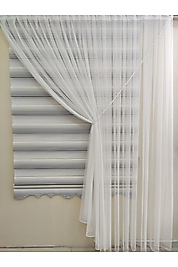 GREK TÜL PERDE - TEK KANAT HALATLI  TÜL PERDE