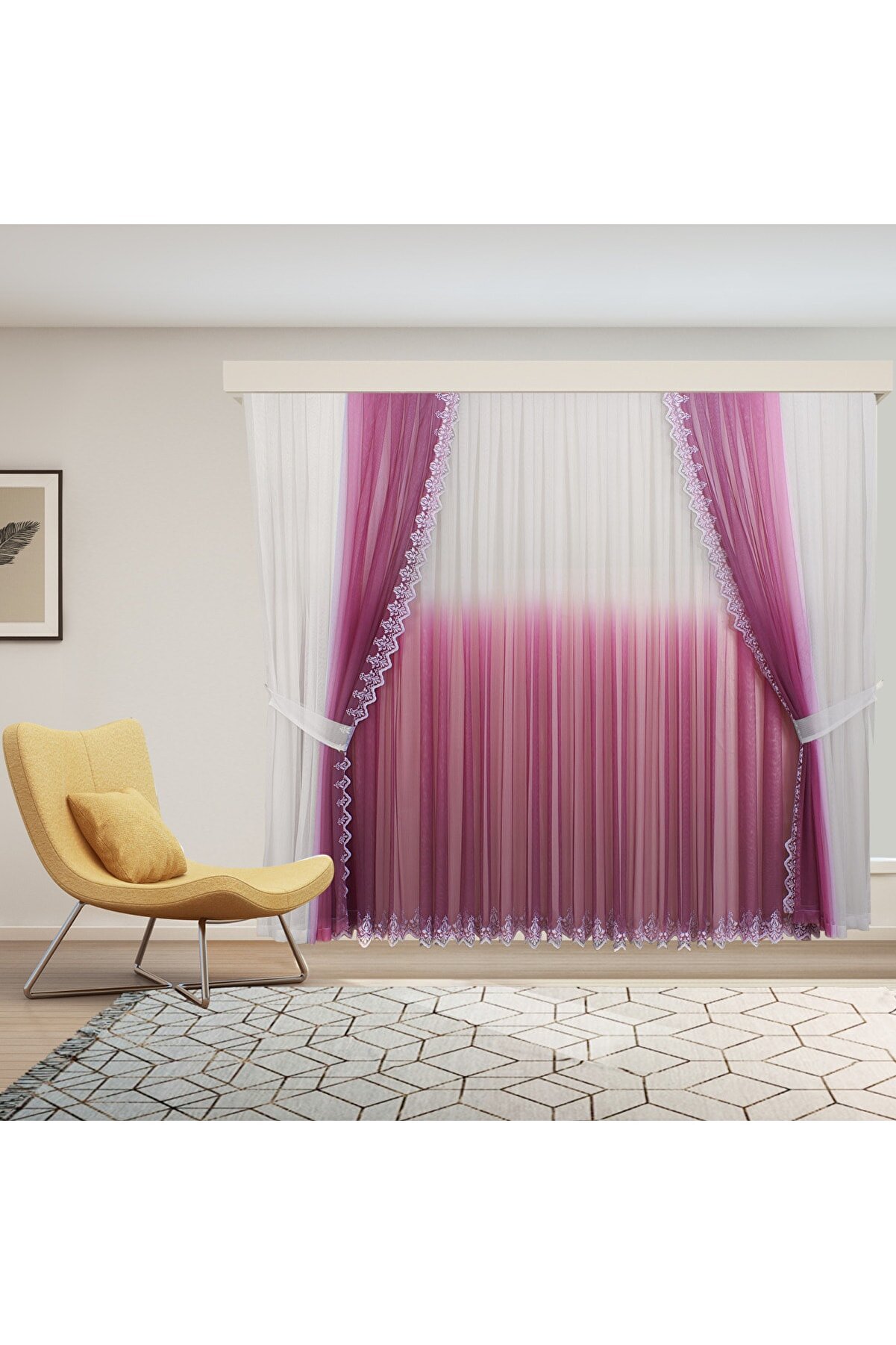 MÜRDÜM DEGRADE TÜL ve FON PERDE