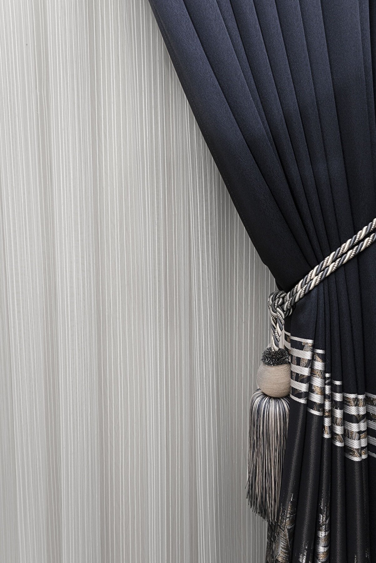 ZİNCİR TÜL PERDE - TEK KANAT HALATLI  TÜL PERDE