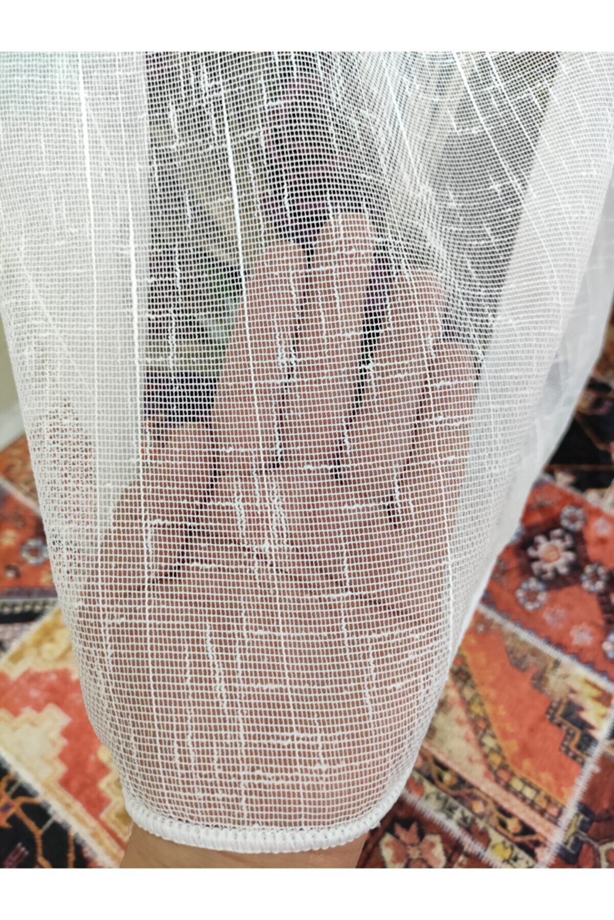 KETEN TÜL PERDE - TEK KANAT HALATLI  TÜL PERDE