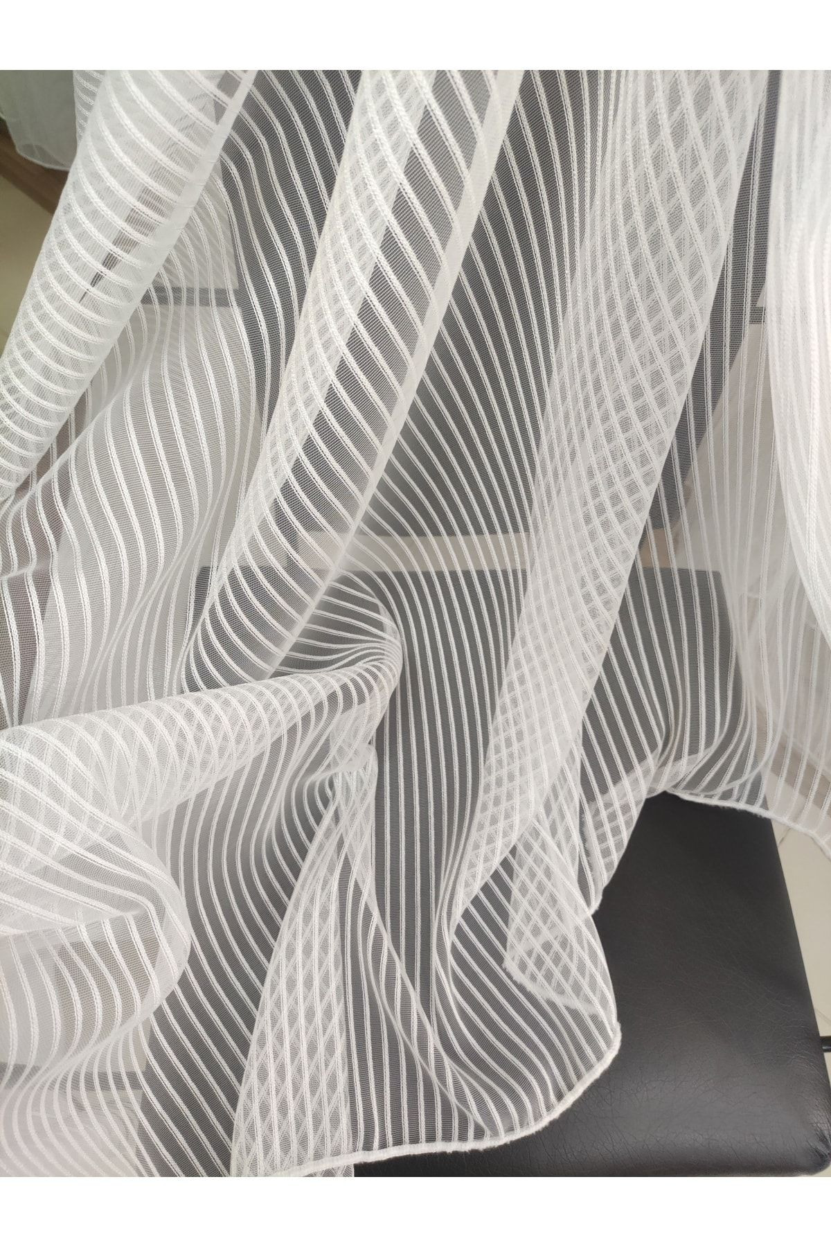 AKİTA TÜL PERDE - TEK KANAT HALATLI PÜSKÜLLÜ TÜL PERDE