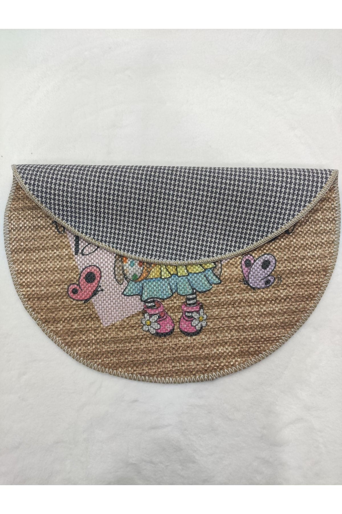 KIZ ÇOCUK YUVARLAK JÜT KİLİM HALI 100x100